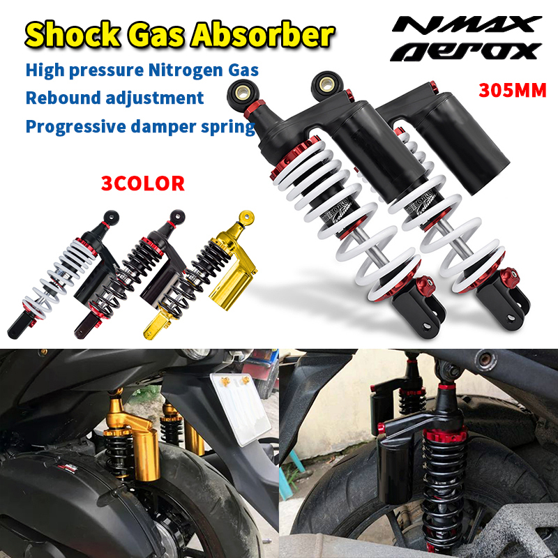 PMShop Nmax V2 & V2.1 / Aerox V1 & V2 Rear Shock Gas Absorber W/ Baso ...