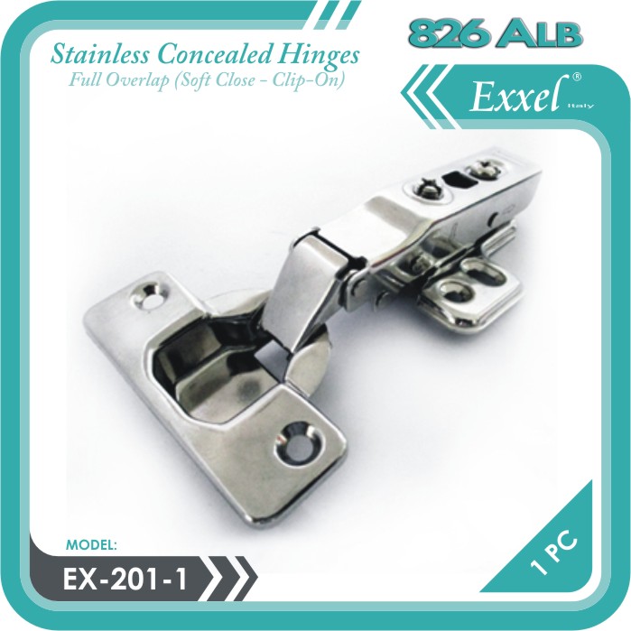 Concealed Hinges Stainless Soft Close Full Overlap EX2011 1pc Lazada PH