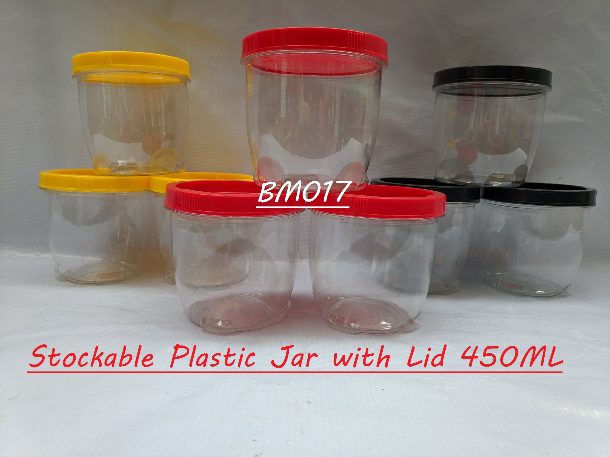 Plastic Jar with Lids 3 for 120 (450ML) Lazada PH