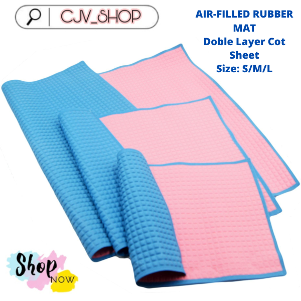 AIR FILLED COT RUBBER MAT DOUBLE LAYER COT SHEET/CHANGING MAT/BABY