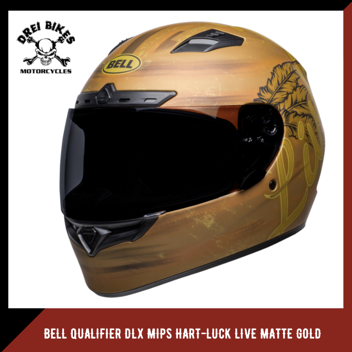 Bell Helmets Qualifier DLX MIPS Hart Luck Live Helmet (Medium, Matte/Gold)