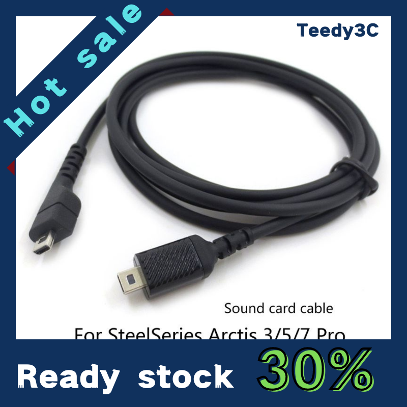 thumbnail image 2 of Replacement Audio Cable For SteelSeries Arctis 3/5/7 Pro Headphones – Black 2 of 5