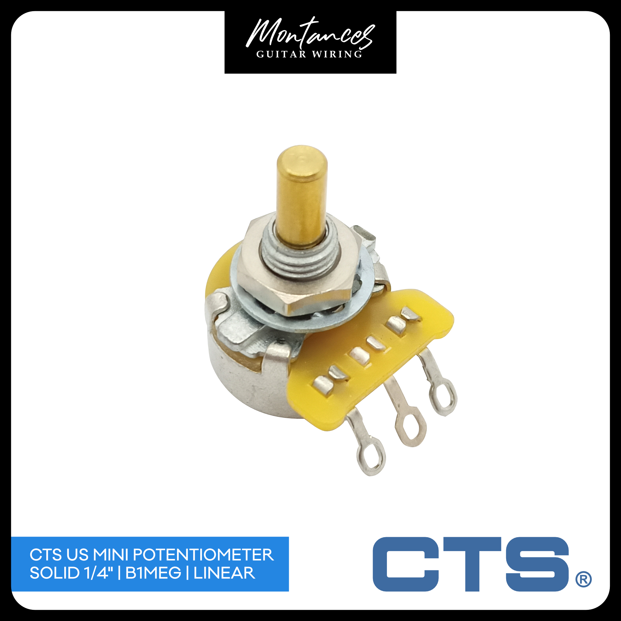 CTS® Premium US Mini Potentiometer for Jaguar and Jazzmaster guitars