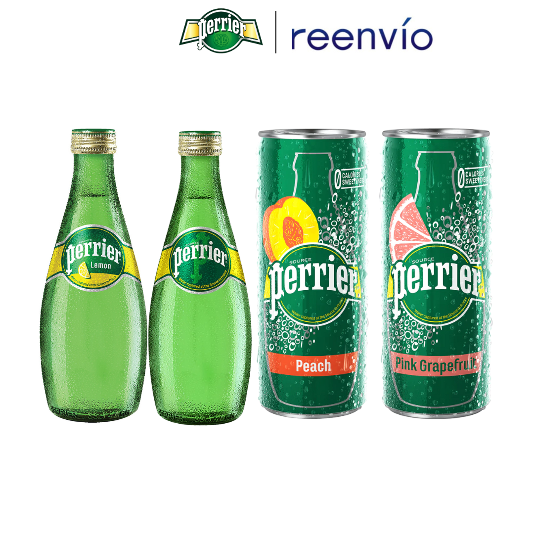 Perrier Sparkling Natural Mineral Water Flavors 250ml330ml Lazada PH