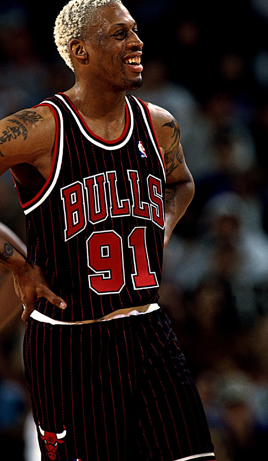 Dennis Rodman Chicago Bulls Pinstripe HWC Throwback Youth NBA