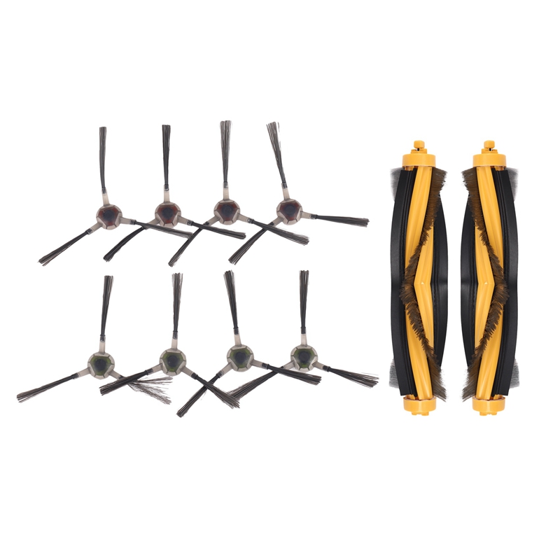 8 Pcs Side Brush 2 Pcs Main Brush For Ecovacs Deebot M81 DM81PRO M85 8-pcs-side-brush-2-pcs-main-brush-for-ecovacs-deebot-m81-dm81pro-m85