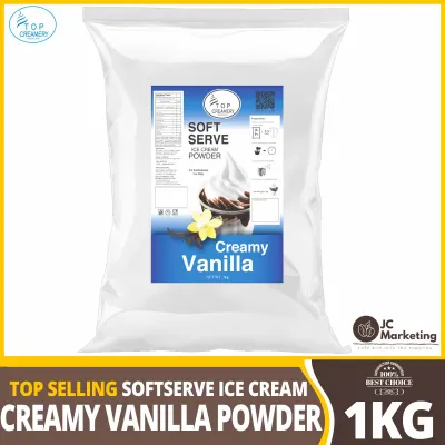 Top Creamery™ Top Mix Creamy Vanilla Soft Serve Powder 1kilo Top Selling Ice Cream Powder of Top Creamery