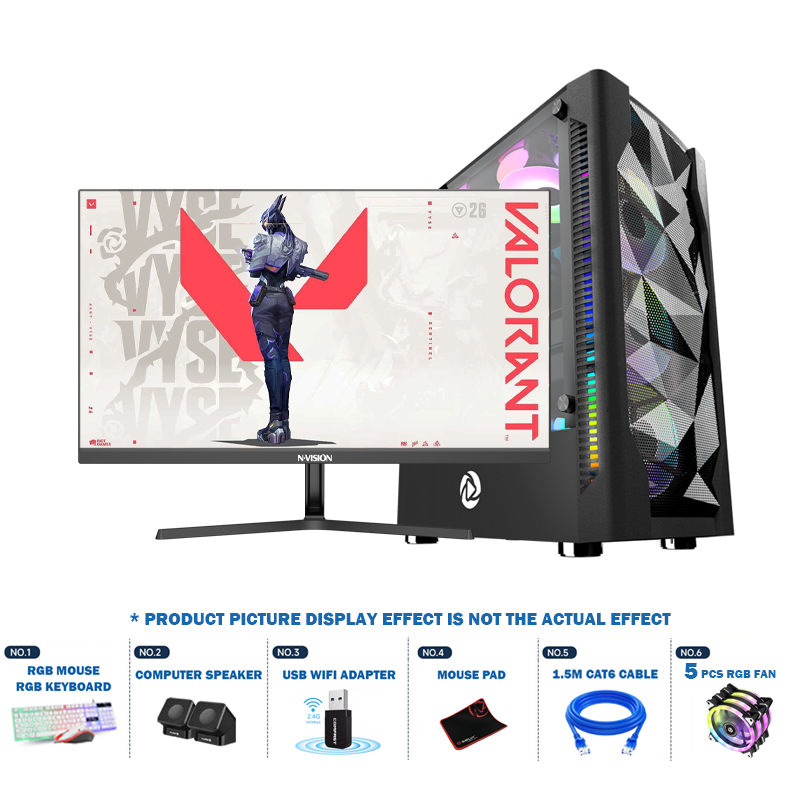 AMD Ryzen 5 5600G Gaming PC Set With DDR4 16GB RAM + 512GB SSD