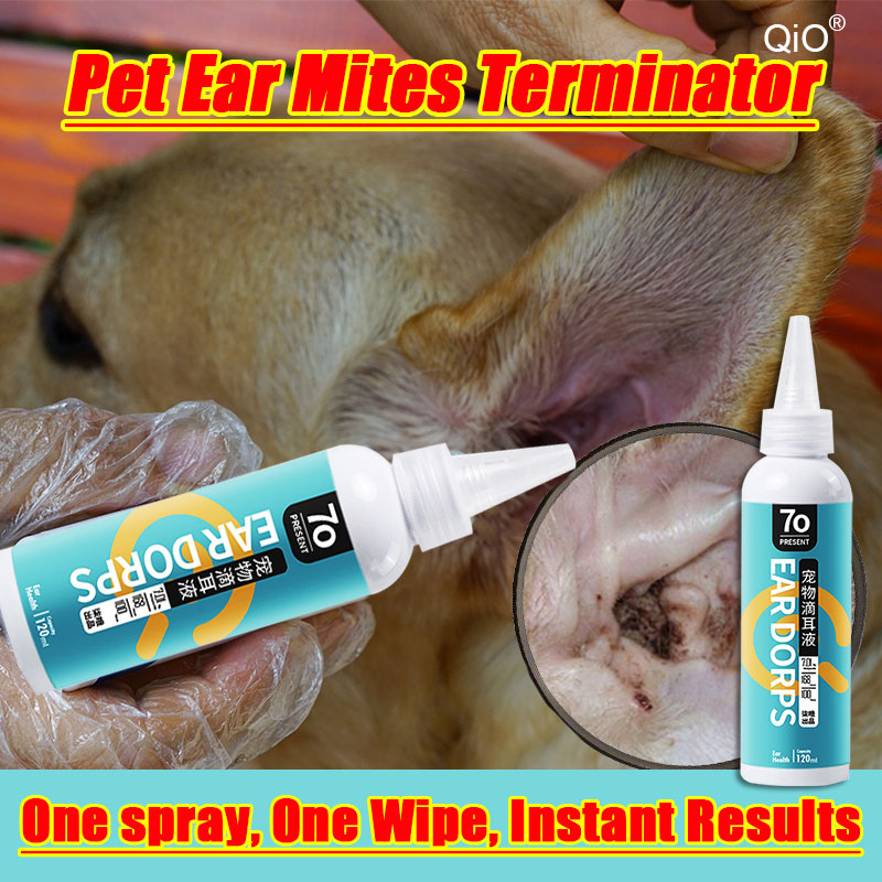 ♥Safe And Effective♥ Ear Drops for Dogs and Cats, Pet Cat Dog Mites