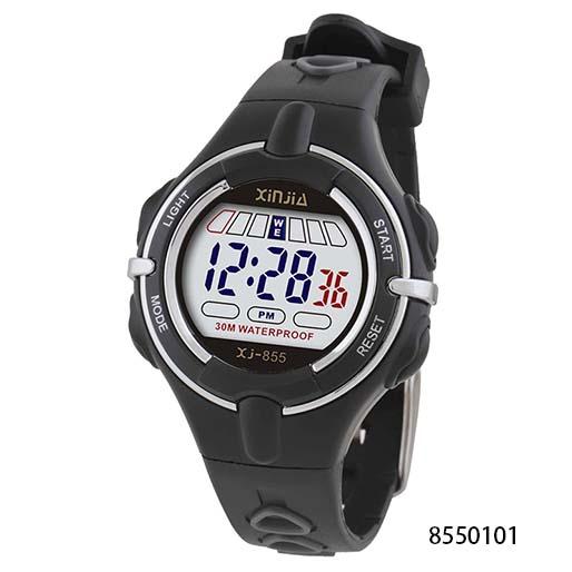 Military Black Digital Sports Watch with Backlight Alarm Snooze Stopwatch  for Men and Boys