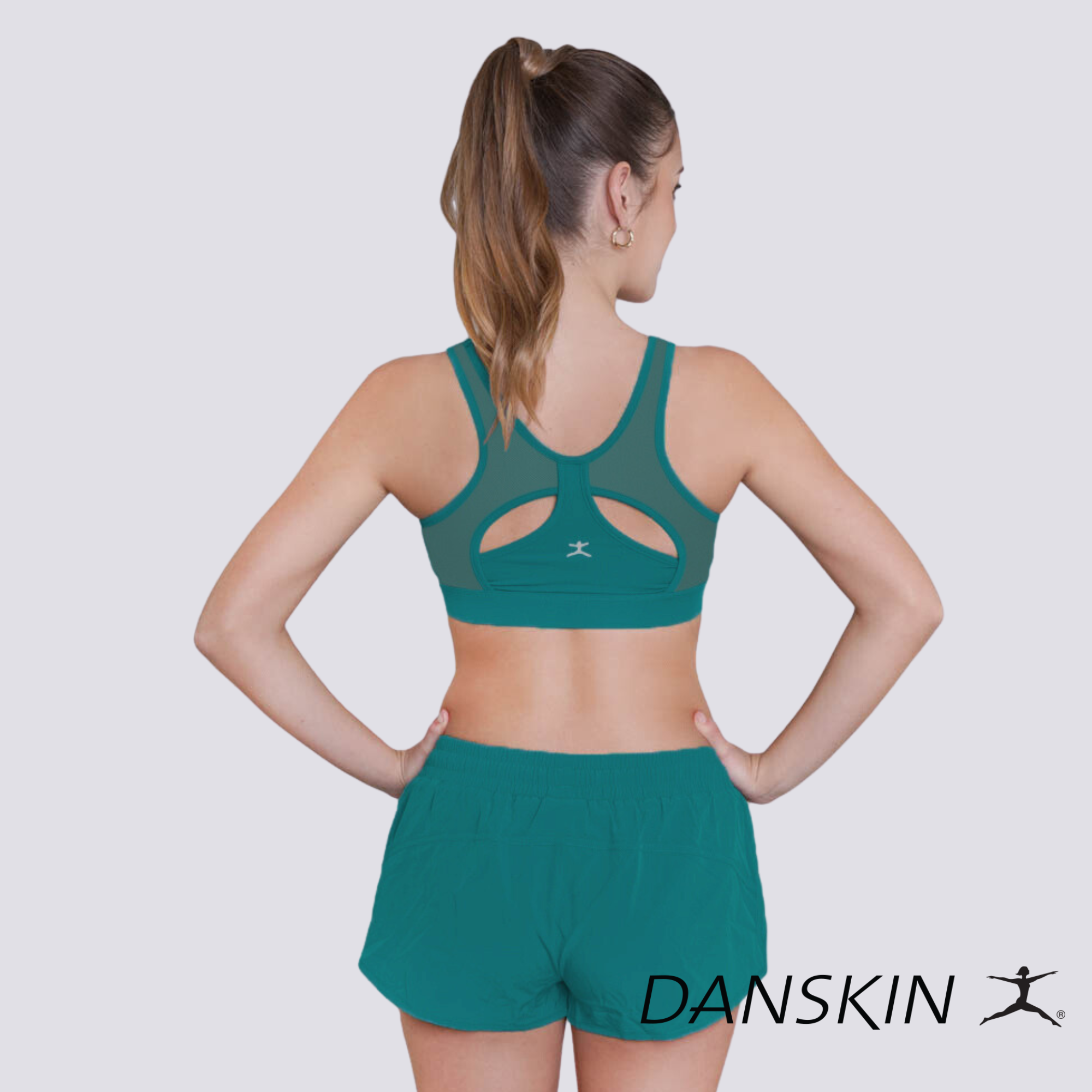 Danskin Fit Curves Medium Support Sports Bra with Removable Pads Women  Activewear