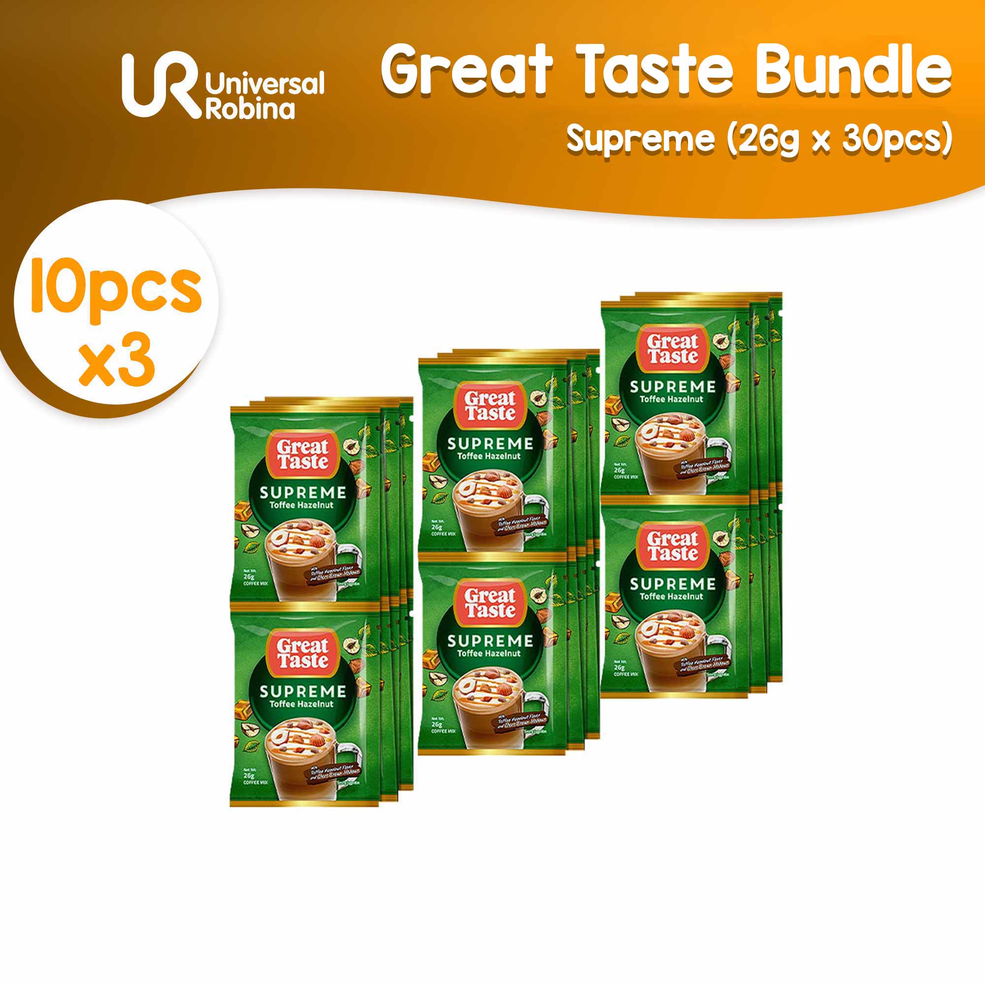 Great Taste Supreme Toffee Hazelnut (26g x 10) x 3 Lazada PH