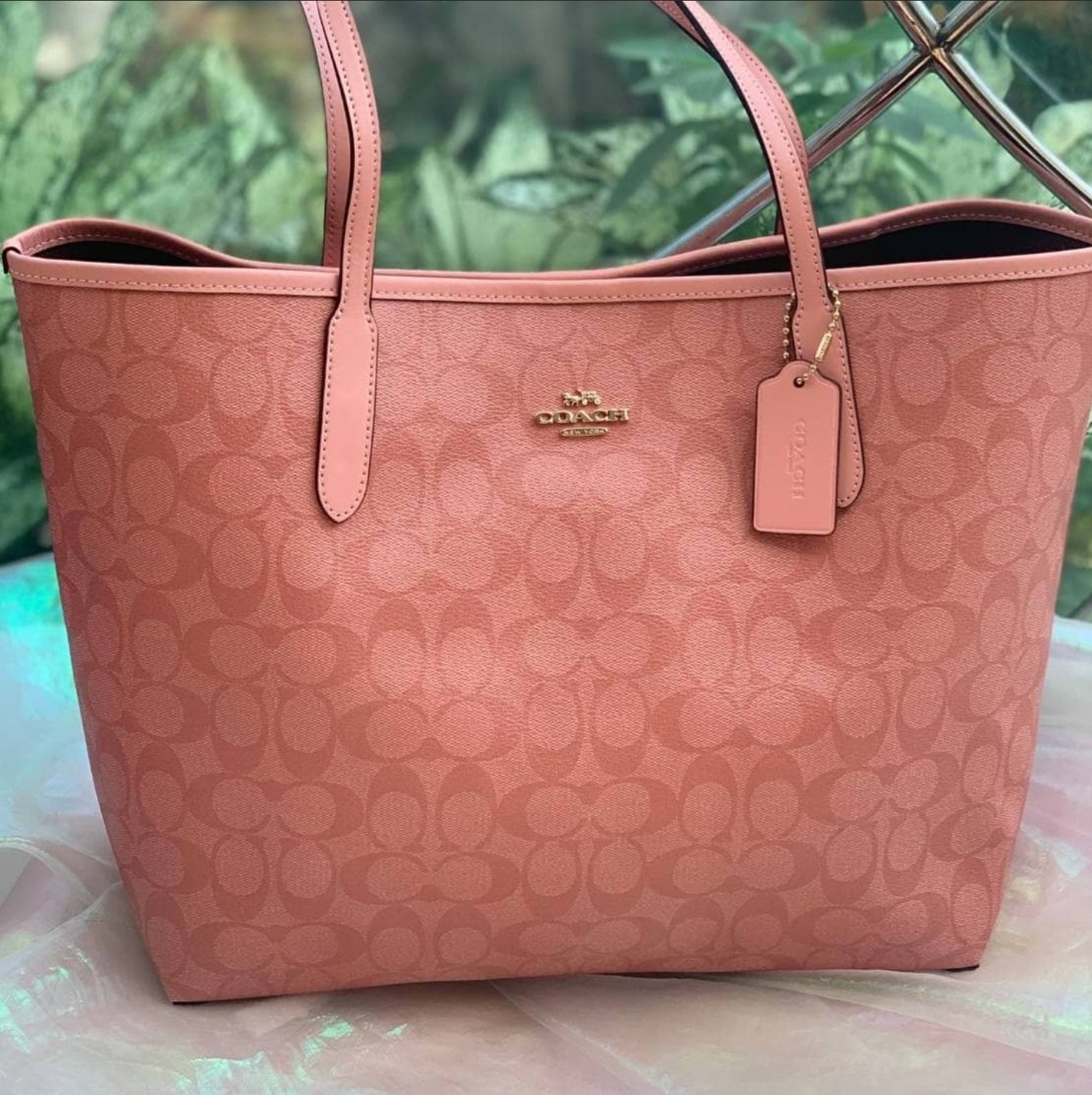 Guaranteed Authentic Coach City Tote In Signature Coated Canvas Women's Tote  Bag C5696 - Pink | Lazada PH