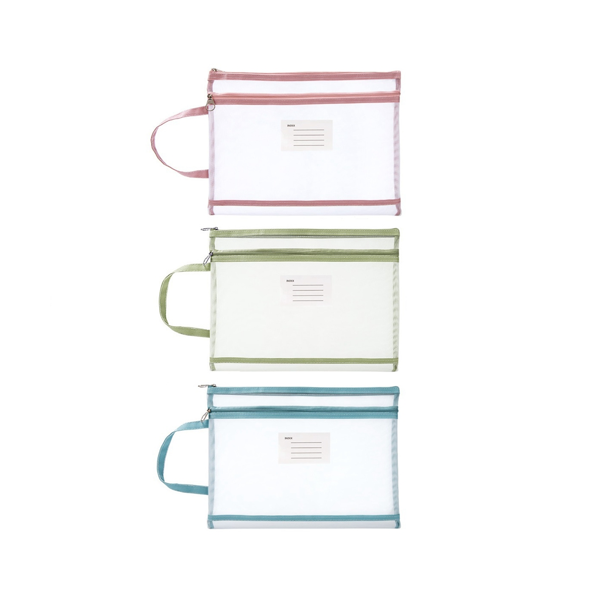 A4 Mesh Zipper Pouch A4 Translucent Mesh Zipper Pouch A4 Document Bag