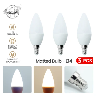 (3 Pack) Sunyfa LED Led Light Bulb E27 E14 Aluminum Shell Home Living Room Light 110V 220V 240V 5W Dissipate Heat Indoor Energy Saving Bulb