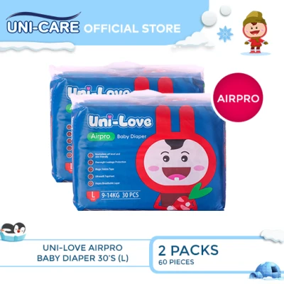 UniLove Airpro Baby Diaper 30's (Large) Pack of 2
