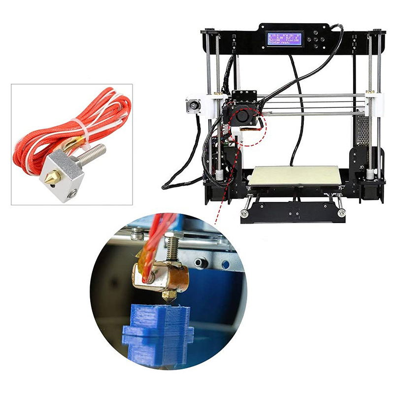 MK8 Extrusion Head Kit, 3D Printer Extruder Hot End Kit,with 10Pcs 12V ...