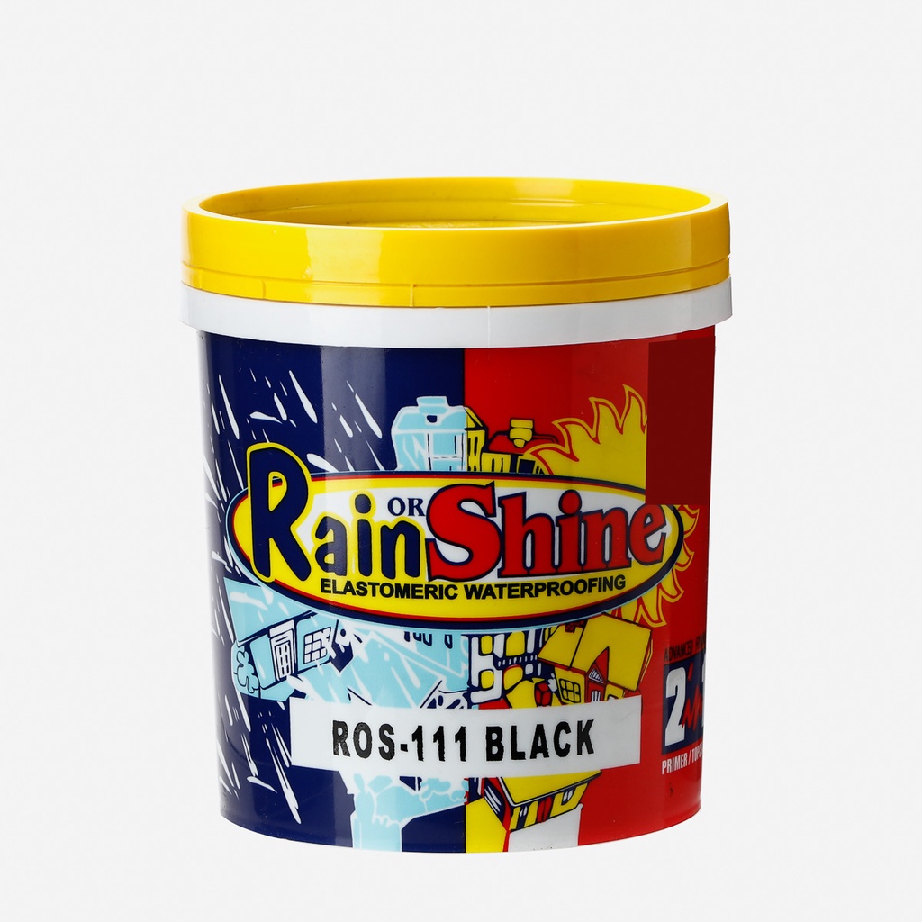 Rain or Shine Elastomeric Waterproofing Paint 1L ROS111 Black