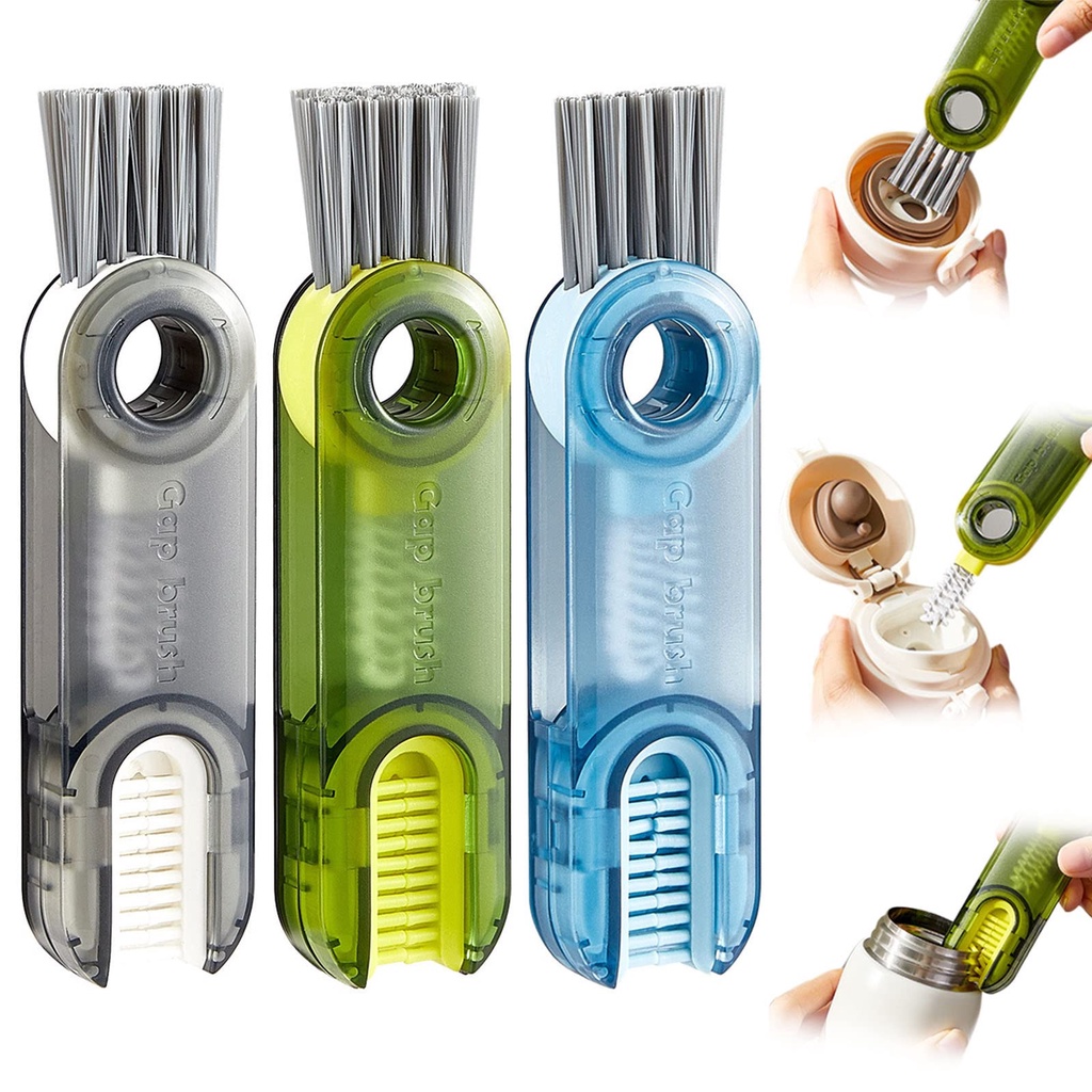 3-in-1 Multi-functional Kitchen Glass Lid Cleaner, Bottle Gap Brush &  Nipple Cleaning Brush, Cup Seam Cleaning Tool, Mini Cup Lid Groove Cleaner,  Home Kitchen Washing Equipment