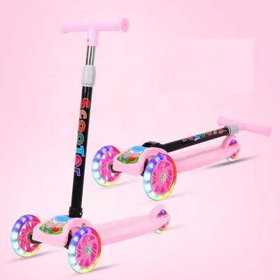 2-8 years Children's Scooter Adjustable in 4 levels Light-Flashing Wheels Foldable Outdoor Kick Scooter