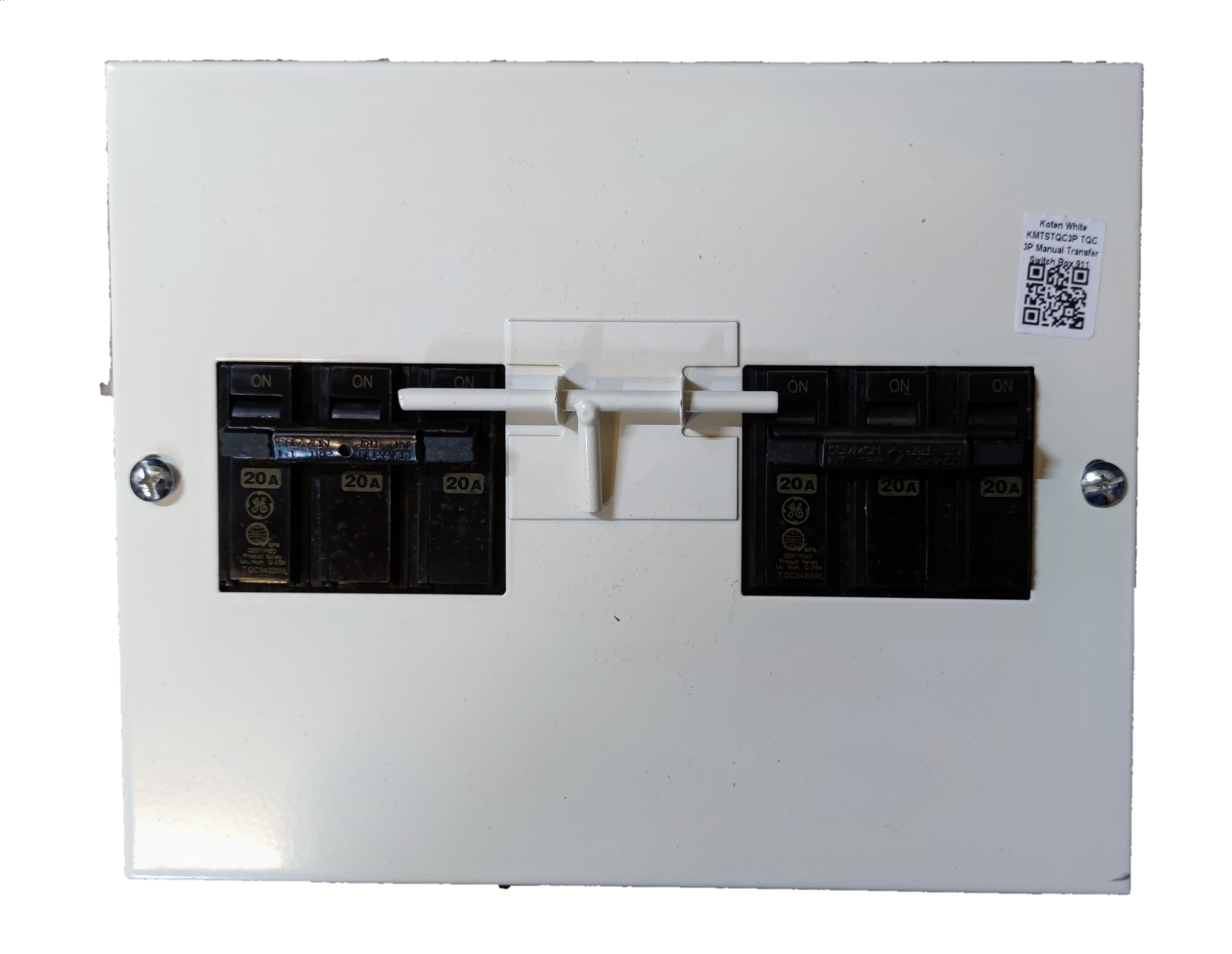 MTS 20A 3 Pole Single Phase Double Pole Double Throw GE Breaker TQC 