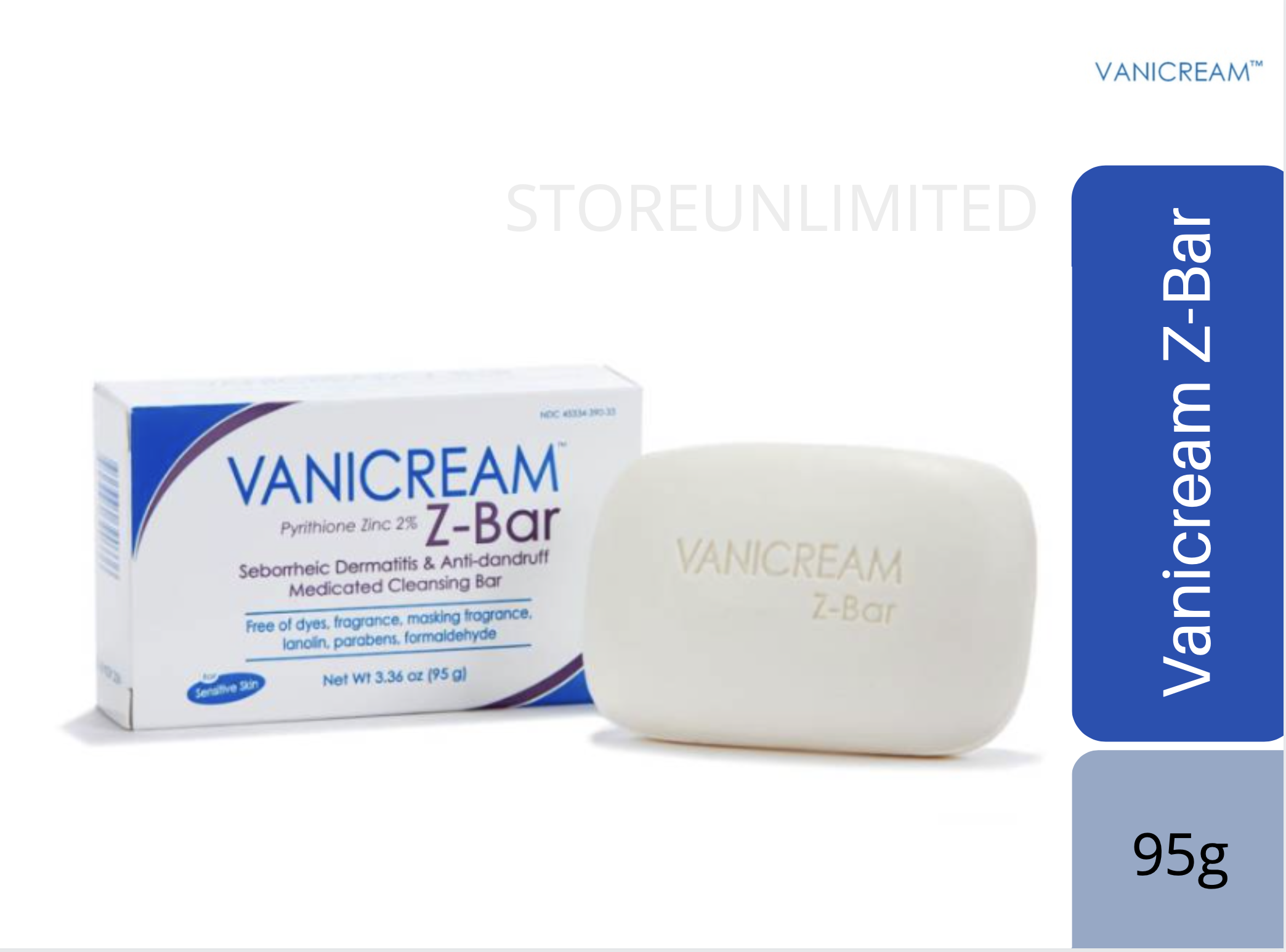 Vanicream ZBar Pyrithione Zinc 2 Seborrheic Dermatitis AntiDandruff