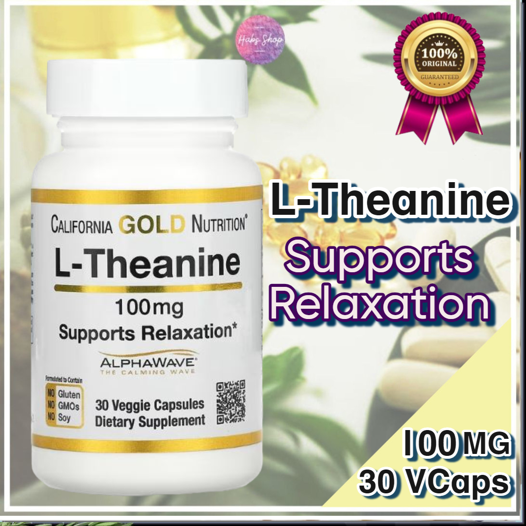 California Gold Nutrition, L-Theanine, Featuring AlphaWave, 100 mg, 30 ...