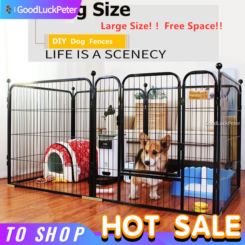 Dog cage, dog fence, adjustable dog cage (70*80cm/pcs×6), expandable