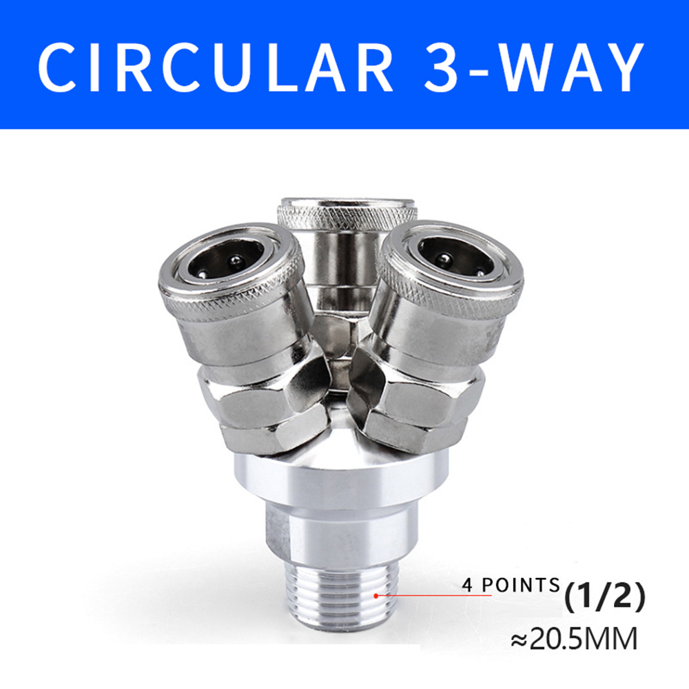 Air Compressor Connector Pneumatic Fitting Multi Splitter 2/3 Way ...