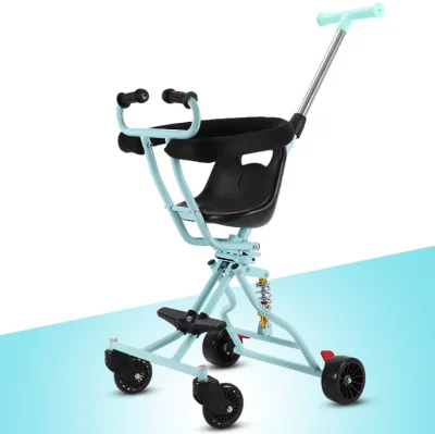 Baby stroller, baby stroller, artifact, lightweight, foldable, four-wheeled baby stroller
