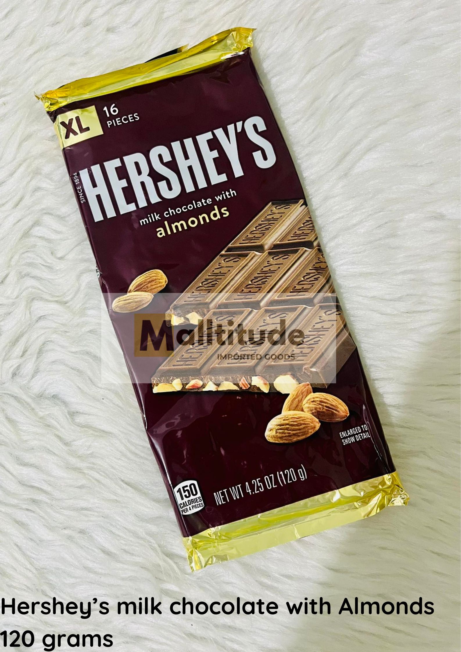 Hershey's XL bar Milk Chocolate with Almonds 120 grams Lazada PH