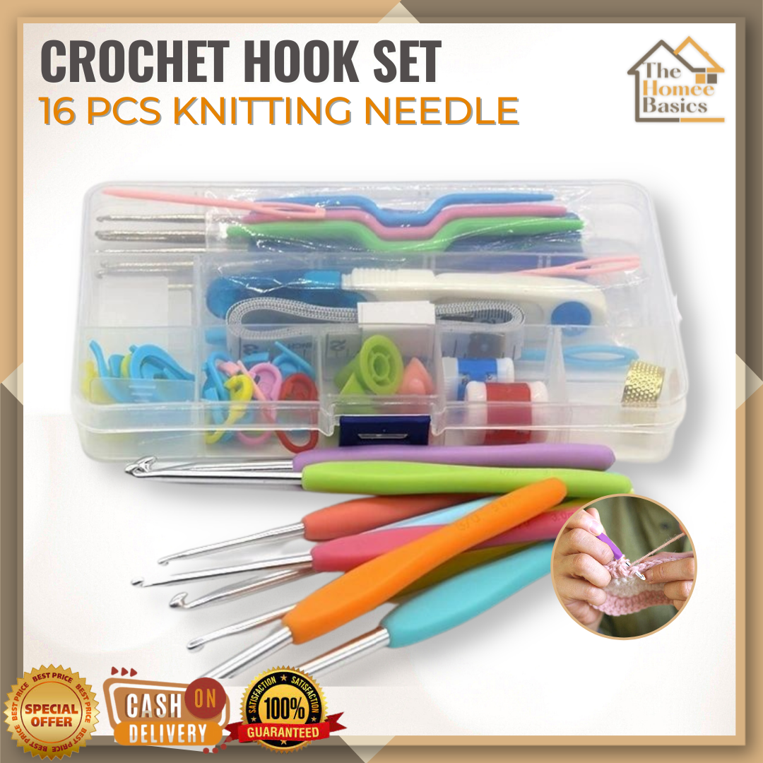 The Homee Basics - 16 sizes Crochet Hook Set Needles Stitches