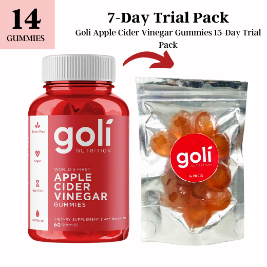 Goli Apple Cider Vinegar Gummies 7Day Trial Pack (14 Sweet and Tasty