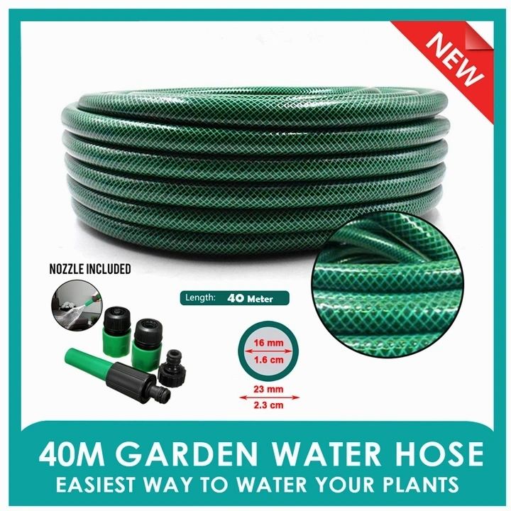 Designer's 40 METERS Green Heavy Duty Water Hose / High Quality PVC