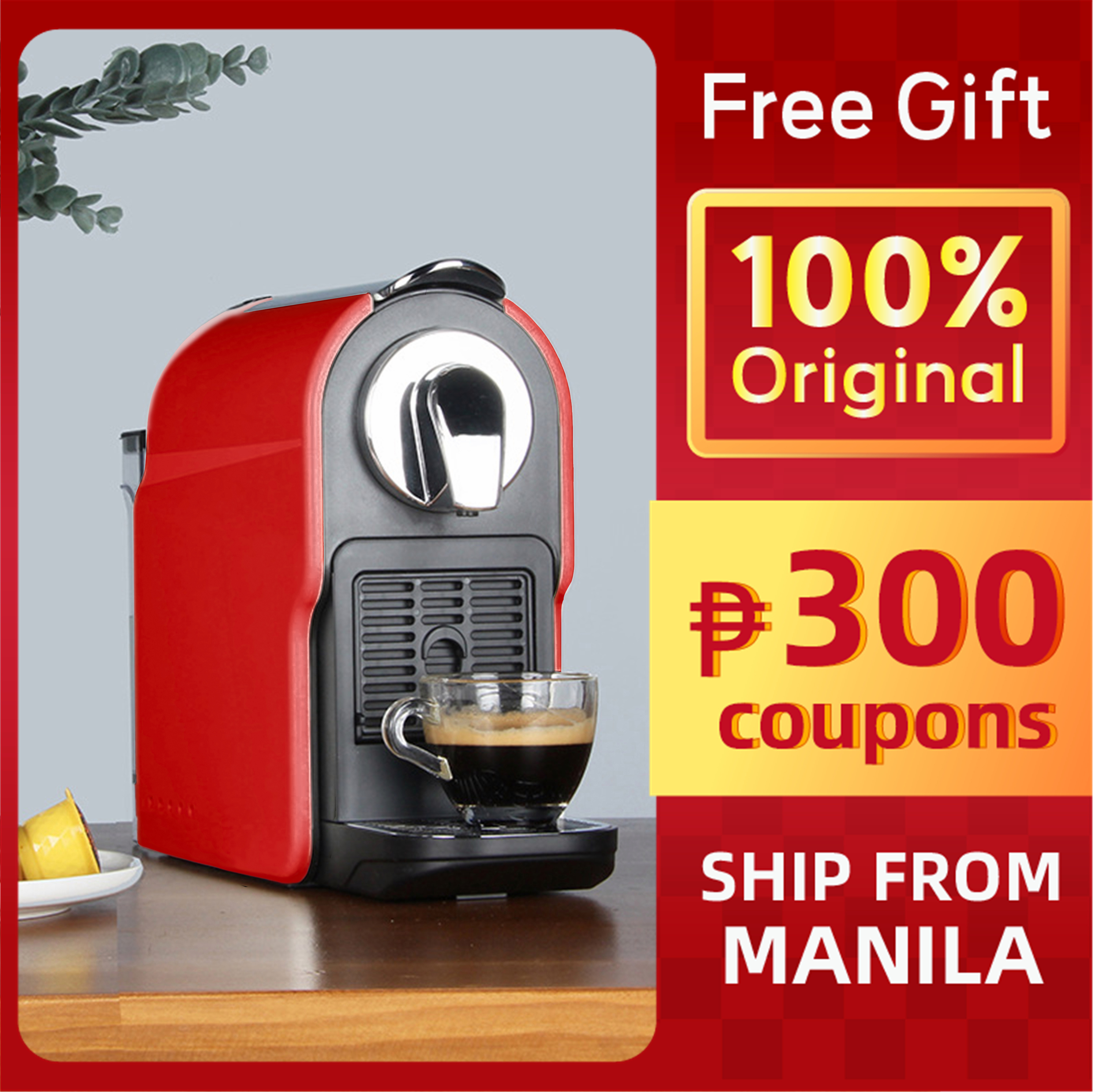 LAHOME Nespresso Capsule Coffee Machine 