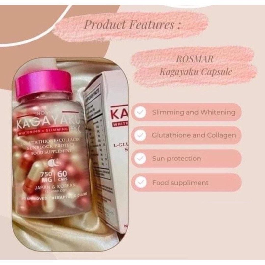 NEW ARRIVAL Kagayaku Capsule Whitening - Slimming Capsule With Glutathione  Collagen Oral Sunblock And Slimming FDA Approved Safe For Lactating Moms  Food Supplement Capsule - Lazada | Lazada PH