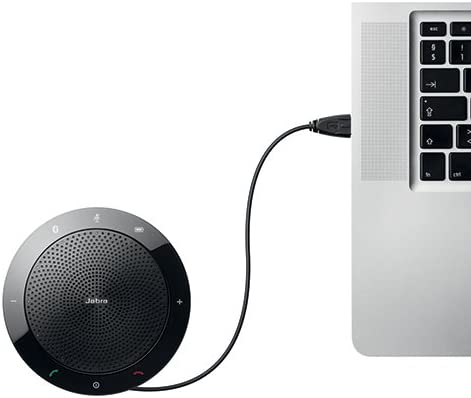 Jabra Speak 510+ MS Wireless Bluetooth Speaker for PC Laptop and Mobile  Link 370 USB Easy Setup, Portable Speakerphone