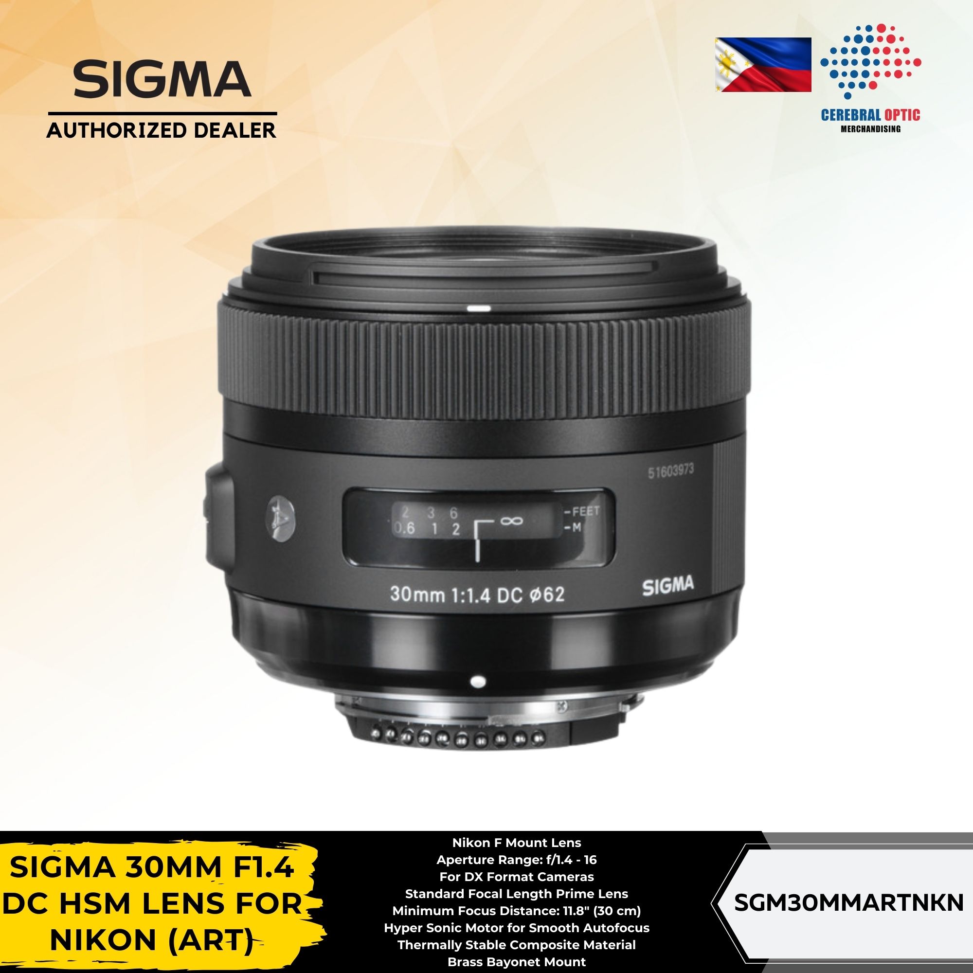 SIGMA 30MM DC HSM LENS FOR Nikon F Mount Lens Aperture