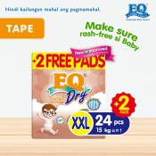 EQ Dry XXL  - 24 pcs x 1 pack  - Tape Diapers