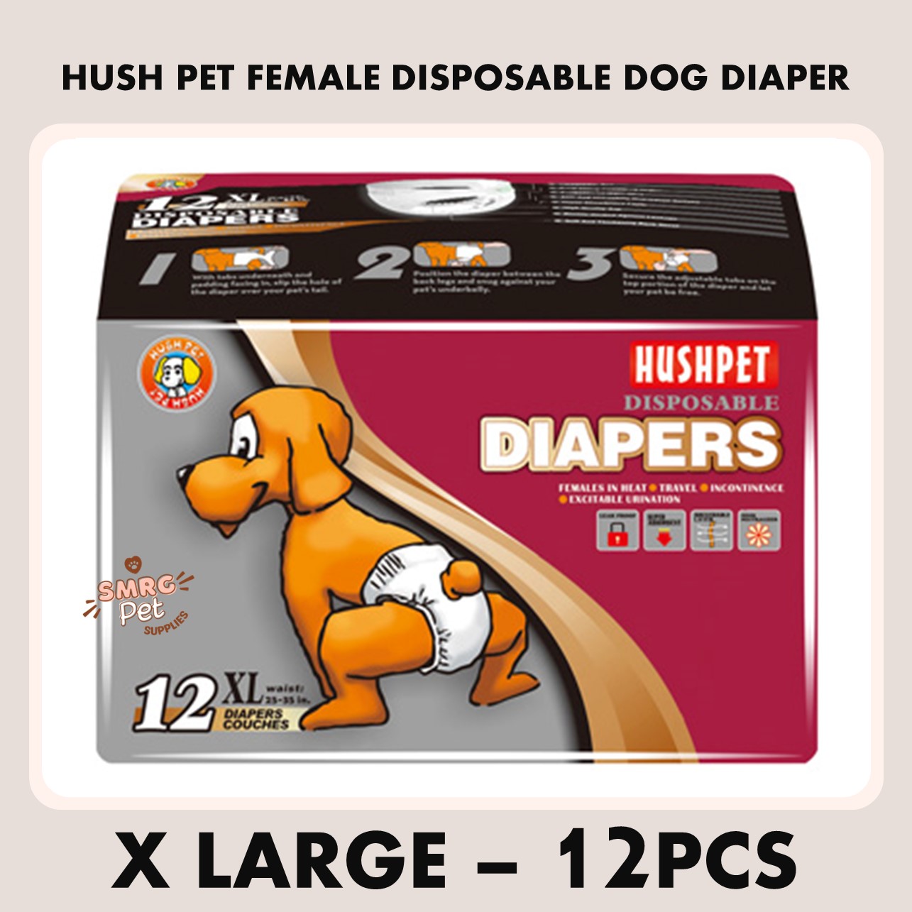 Xl disposable hot sale dog diapers