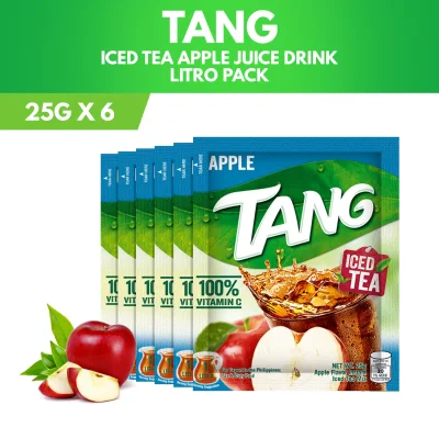 Tang Powdered Juice Iced Tea Apple Litro 25g Pack of 6