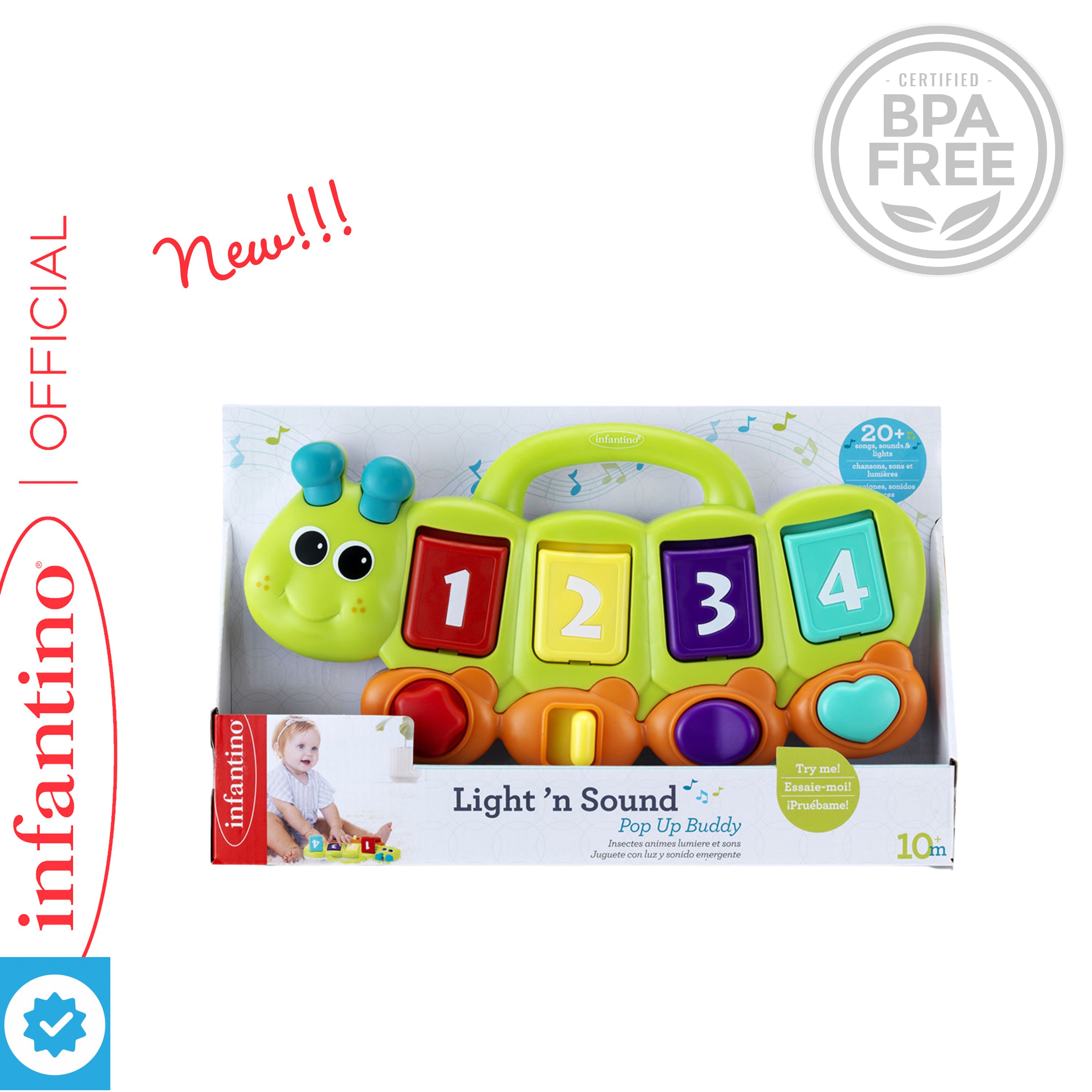 INFANTINO Light 'N Sound Pop Up Buddy (BPAFREE) Lazada PH