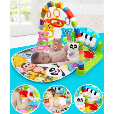 Baby Gym Frame Fitness Play Mat Piano Children Music Carpet Early Education Toy Bed