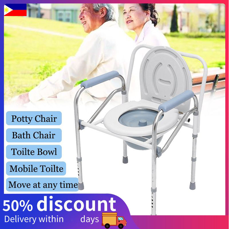 Toilet chair for elderly.Heavy Duty Steel Bedside Commode Chair Toilet