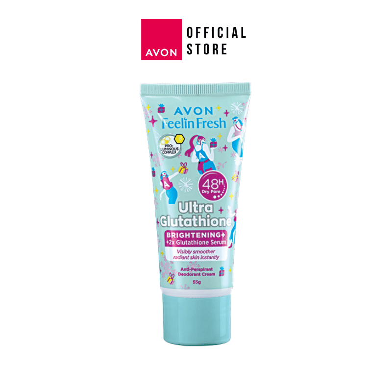 avon feelin fresh ultra glutathione Avon Quelch Feelin Fresh 55g Anti Perspirant Deodorant Cream 48 hour  protection main image 1