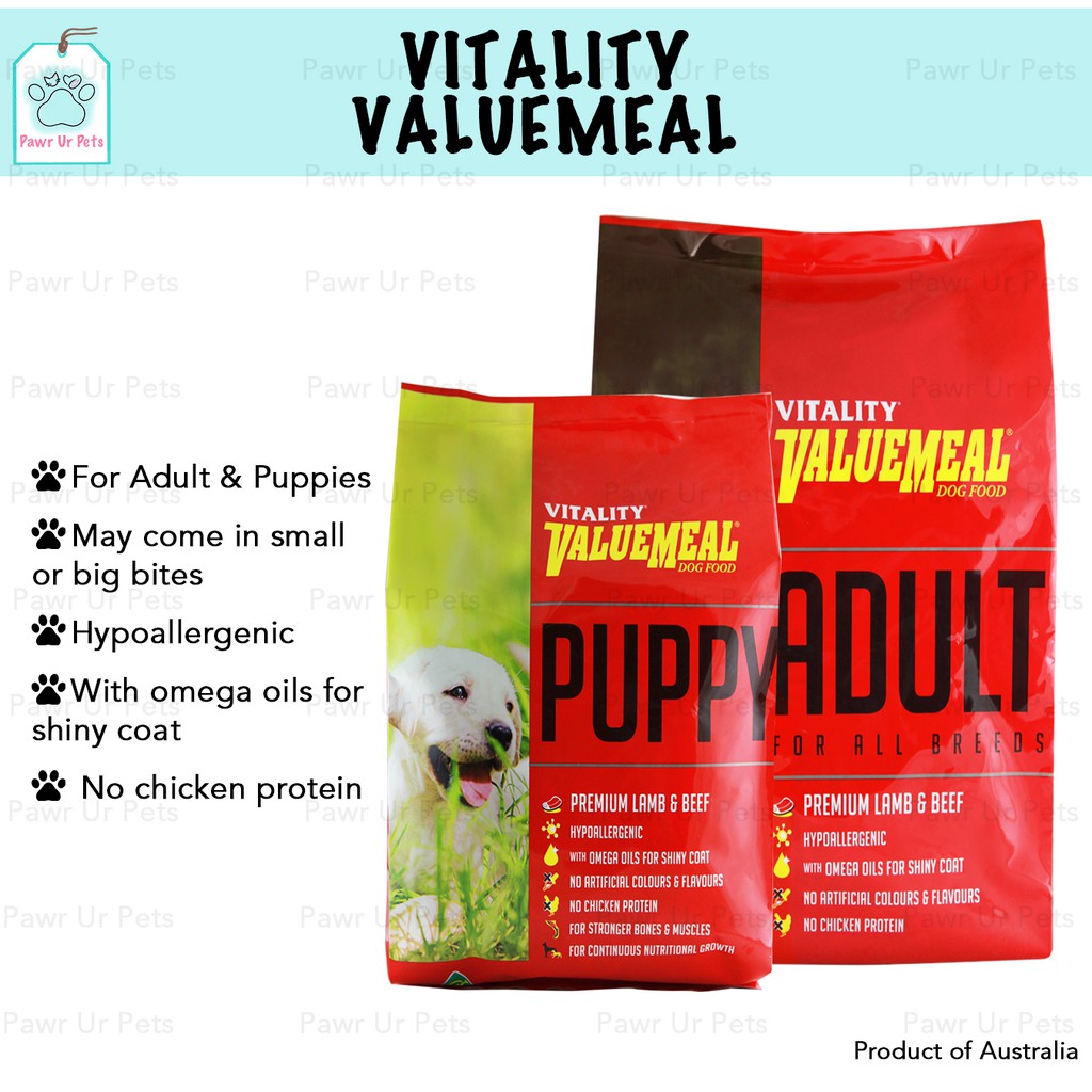 Vitality Value Meal Adult / Puppy Dog Food 1kg Lazada PH