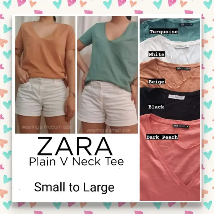 zara plain black t shirt