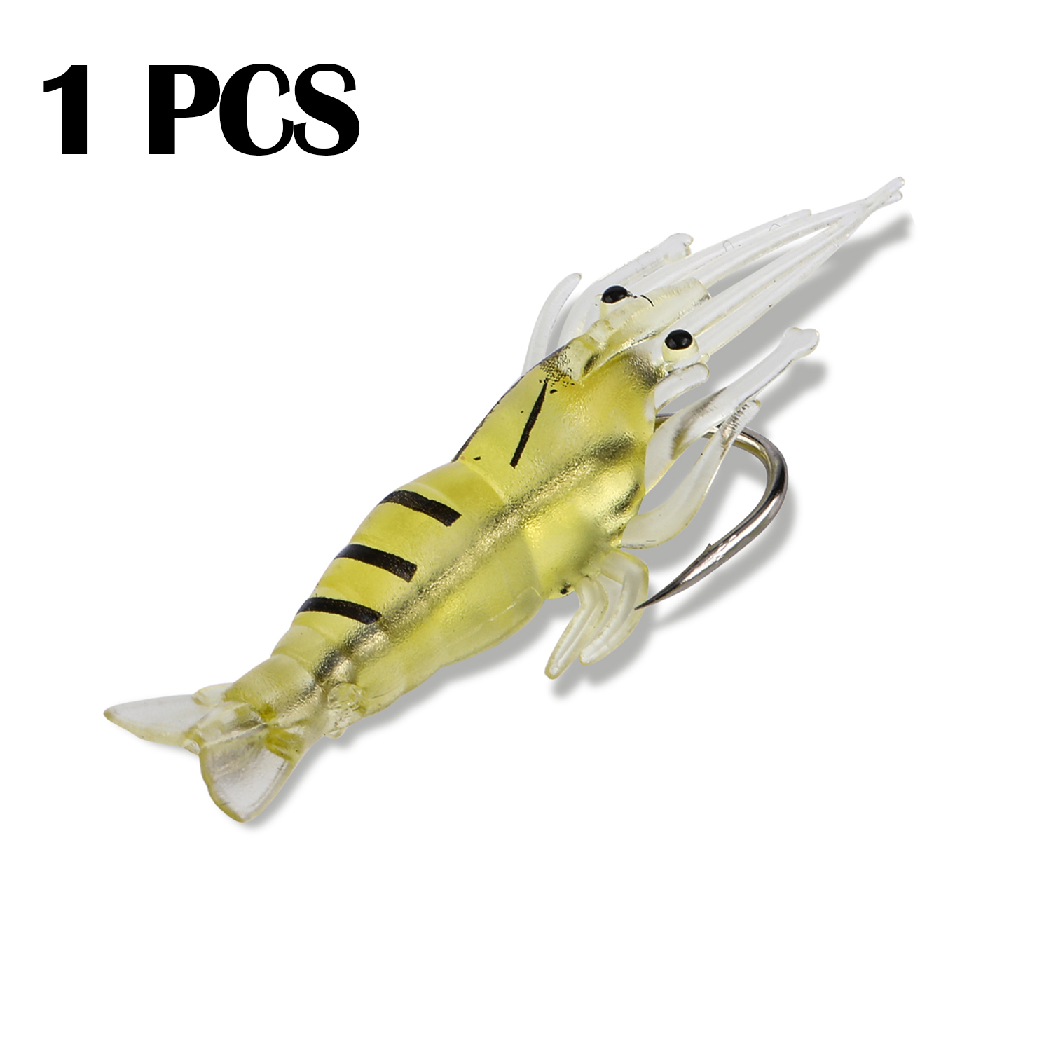 5 Pcs Fish Lures Bait Shrimp Fishing Tackle Simulation Prawn