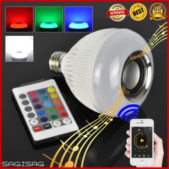 bluetooth led light bulb speaker