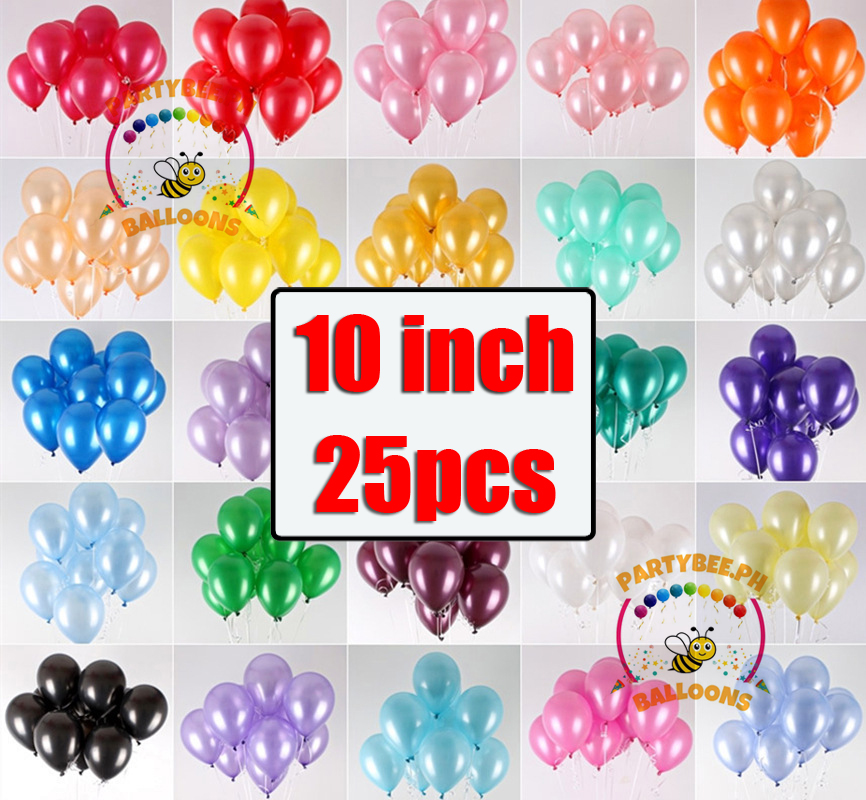 Size10/25pcs Pack Metallic Pearly Balloons Makintab Birthday Decor Wedding  Background Decoration Happy Valentines Day | Kids Adult Party Supplies |  Lazada PH